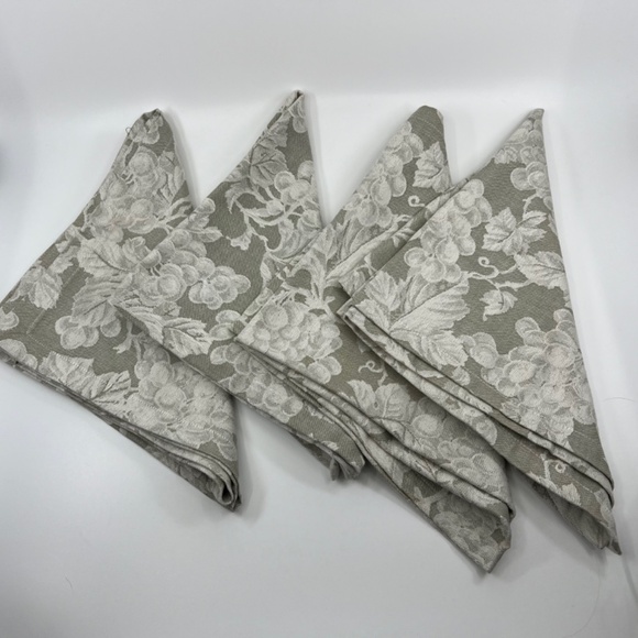 12 Vintage , unused Williams Sonoma Jacquard 'Marlon' Napkins - Picture 8 of 12